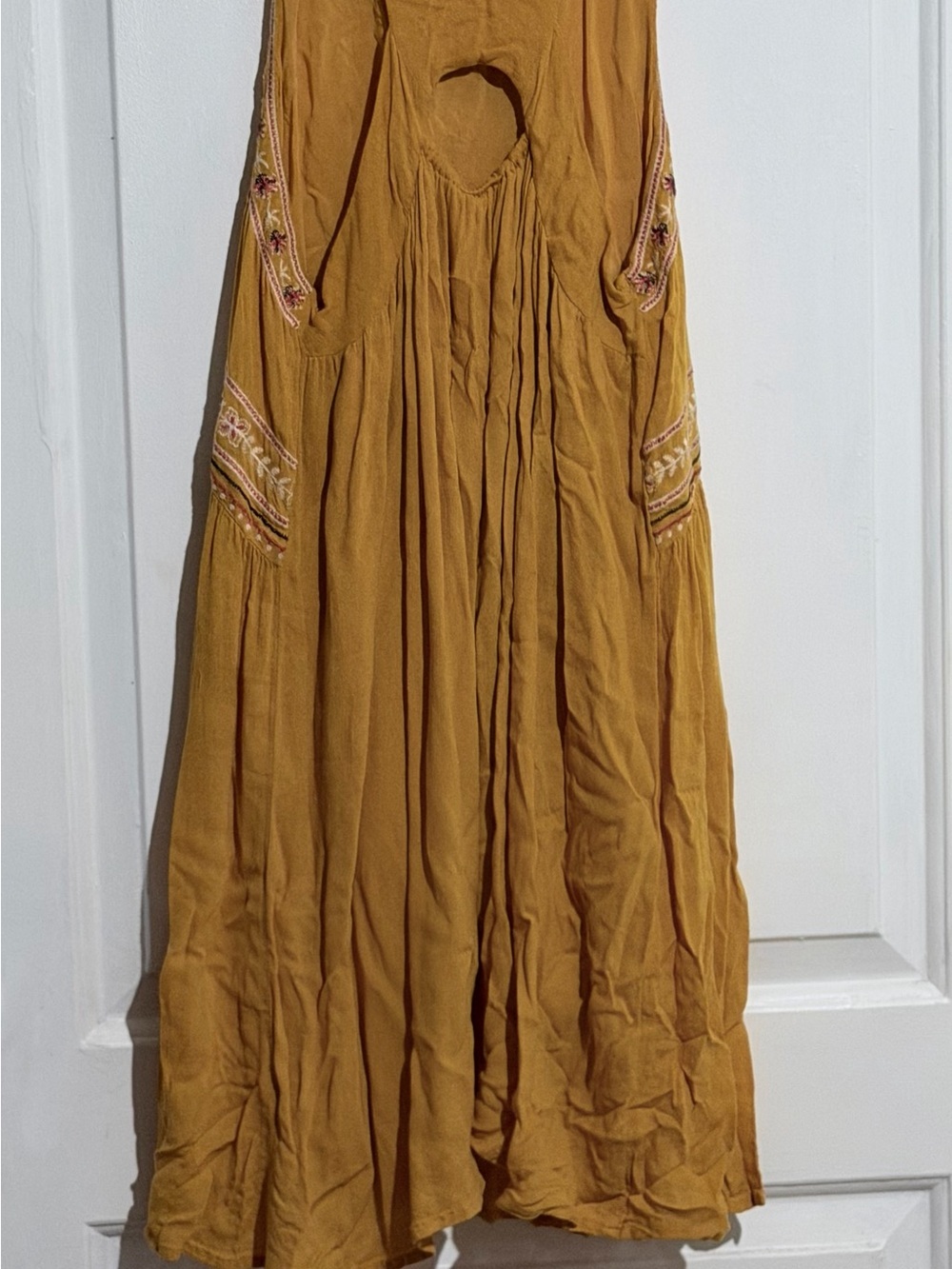 Taylor & Sage Mustard Embroidered Sleeveless Dress - Picture 5 of 6